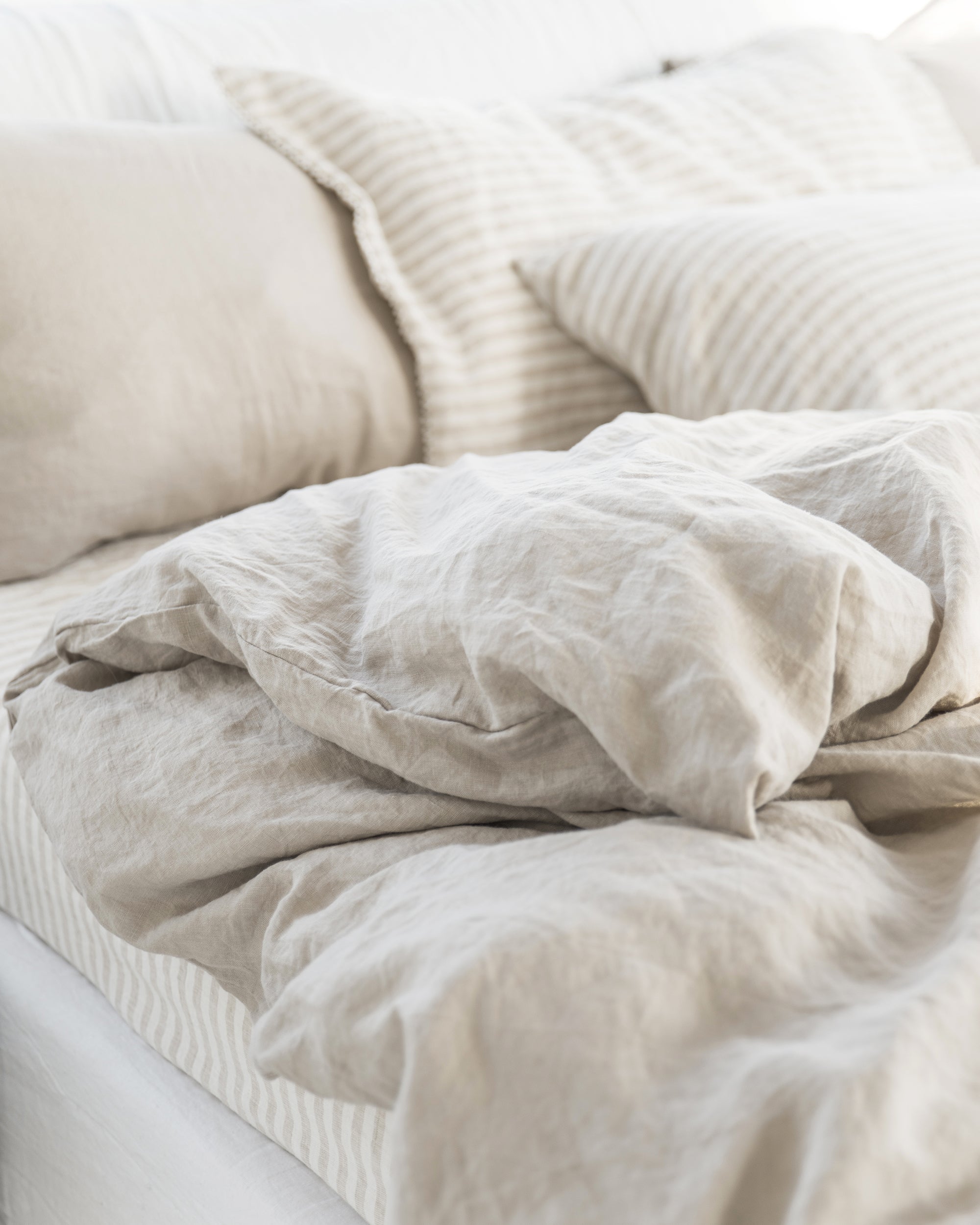 Natural linen duvet cover