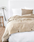 Natural linen duvet cover set (3 pcs)