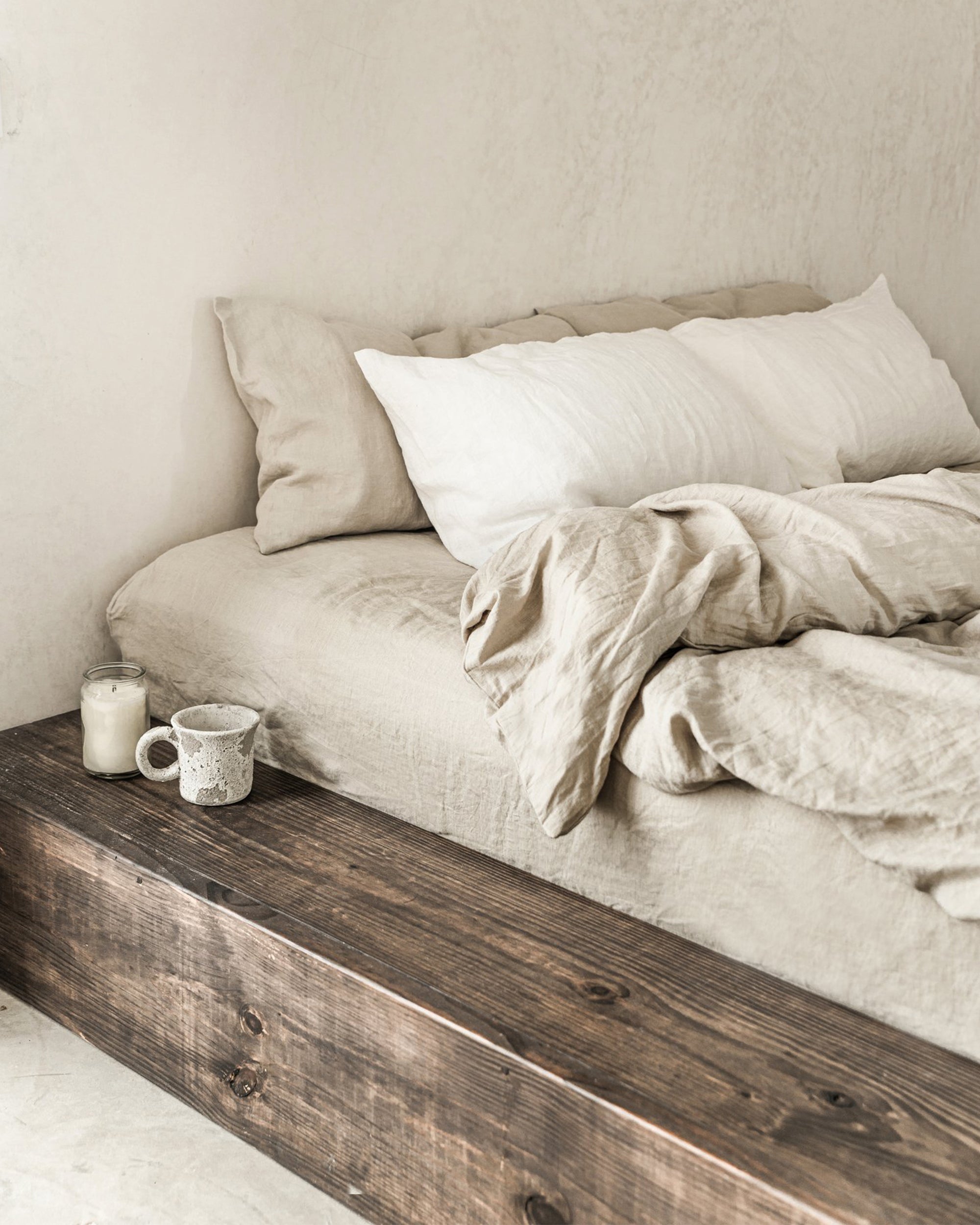 Natural linen duvet cover set (3 pcs)