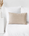 Natural linen pillowcase