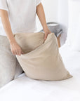 Natural linen pillowcase
