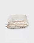 Striped in natural linen duvet cover