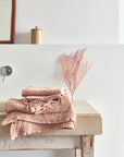 Peach waffle towel set (3 pcs)