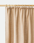 Pencil pleat linen curtain panel (1 pcs) in Latte