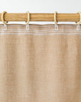 Pencil pleat linen curtain panel (1 pcs) in Latte