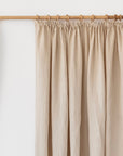Pencil pleat linen curtain panel (1 pcs) in Natural linen