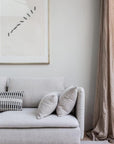 Pencil pleat linen curtain panel (1 pcs) in Natural linen