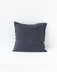 Pillow cover with buttons in Charcoal gray