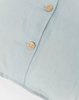 Pillow cover with buttons in Dusty blue