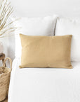 Sandy beige linen pillowcase