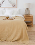 Sandy beige waffle blanket