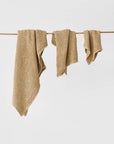 Sandy Beige waffle towel set (3 pcs)