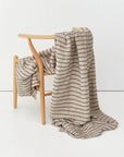 Thin Striped waffle throw blanket