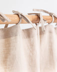 Tie top linen curtain panel (1 pcs) in Natural linen