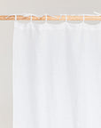 Tie top linen curtain panel (1 pcs) in White