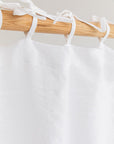 Tie top linen curtain panel (1 pcs) in White