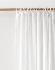 Tie top linen curtain panel (1 pcs) in White