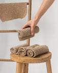 Waffle Face Cloth set of 5