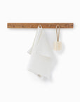 Waffle face towel in White