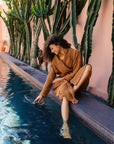 Women's waffle bath robe