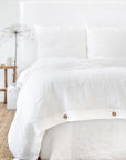White linen duvet cover