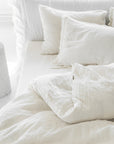 White linen duvet cover