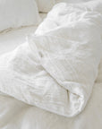 White linen duvet cover