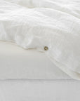 White linen duvet cover