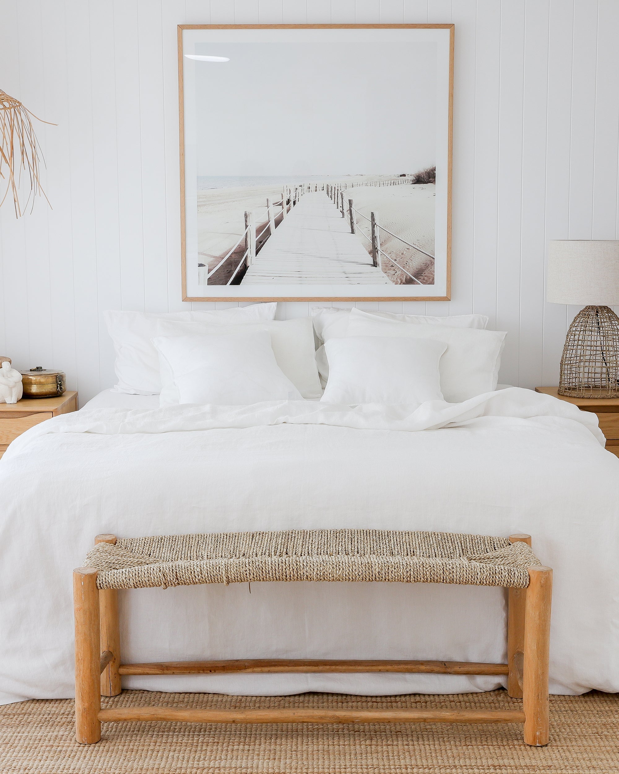 White linen duvet cover set (3 pcs)