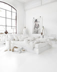 White linen fitted sheet