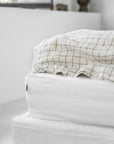 White linen fitted sheet