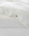White linen fitted sheet