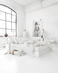 White linen pillowcase
