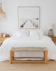 White linen pillowcase