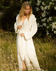 Women's waffle bath robe