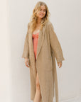 Women's waffle bath robe