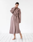 Women's waffle bath robe