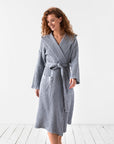Women's waffle bath robe