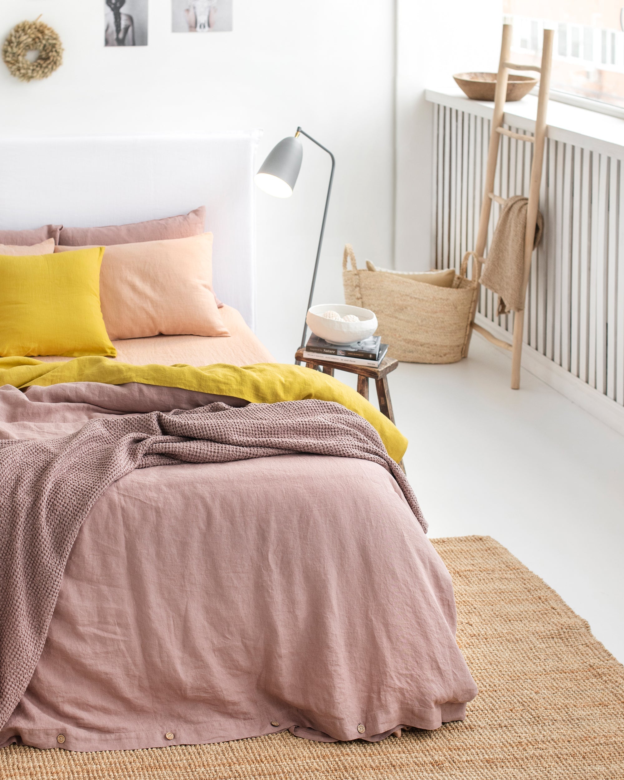 Woodrose waffle blanket