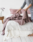 Woodrose waffle blanket