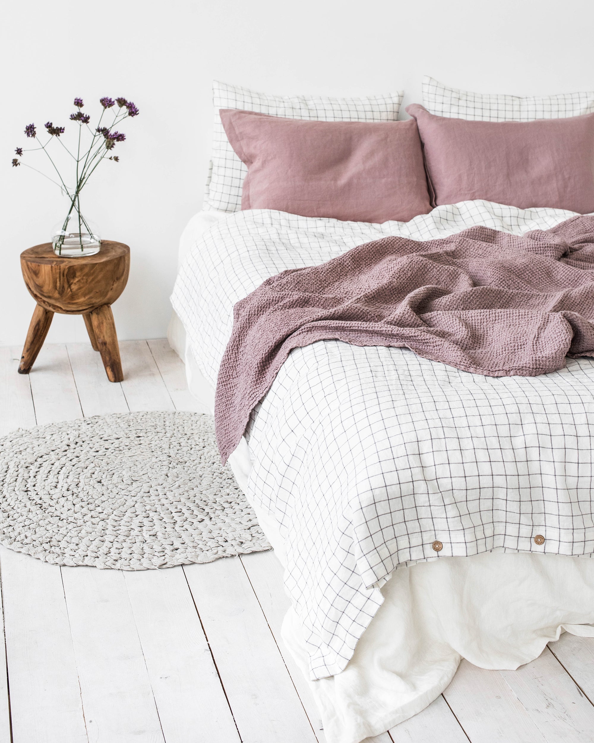 Woodrose waffle blanket