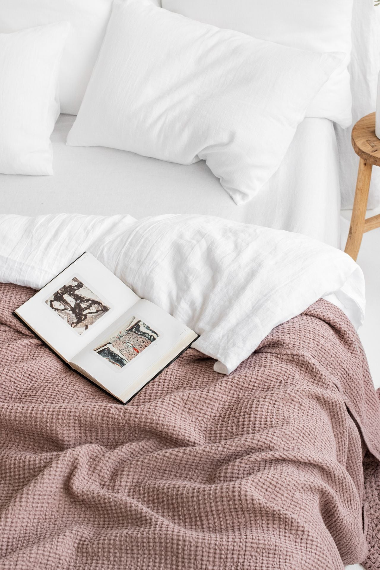 Woodrose waffle blanket