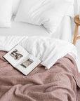 Woodrose waffle blanket