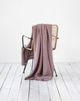 Woodrose waffle throw