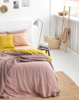 Woodrose waffle throw