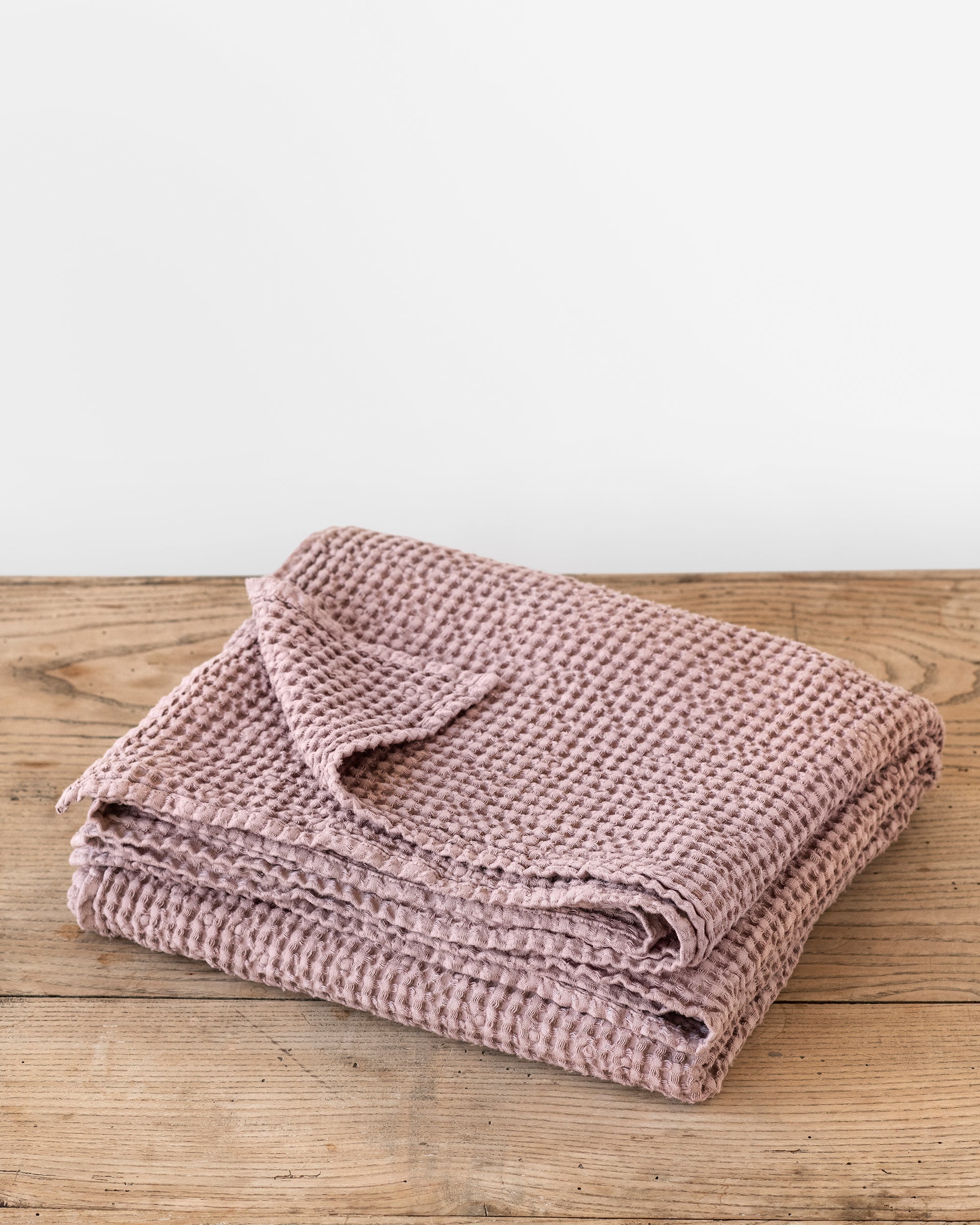Woodrose waffle throw