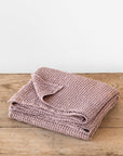 Woodrose waffle throw