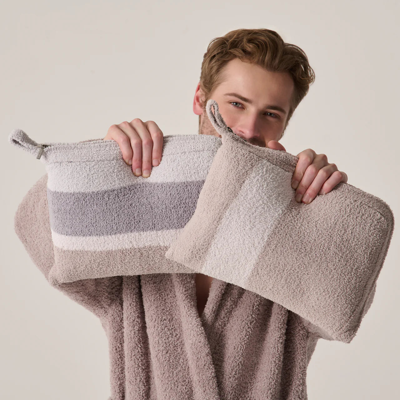 Travel Blankets with Strap - Multi Striped - Chenilla Lite™