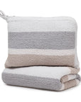 Travel Blankets with Strap - Multi Striped - Chenilla Lite™