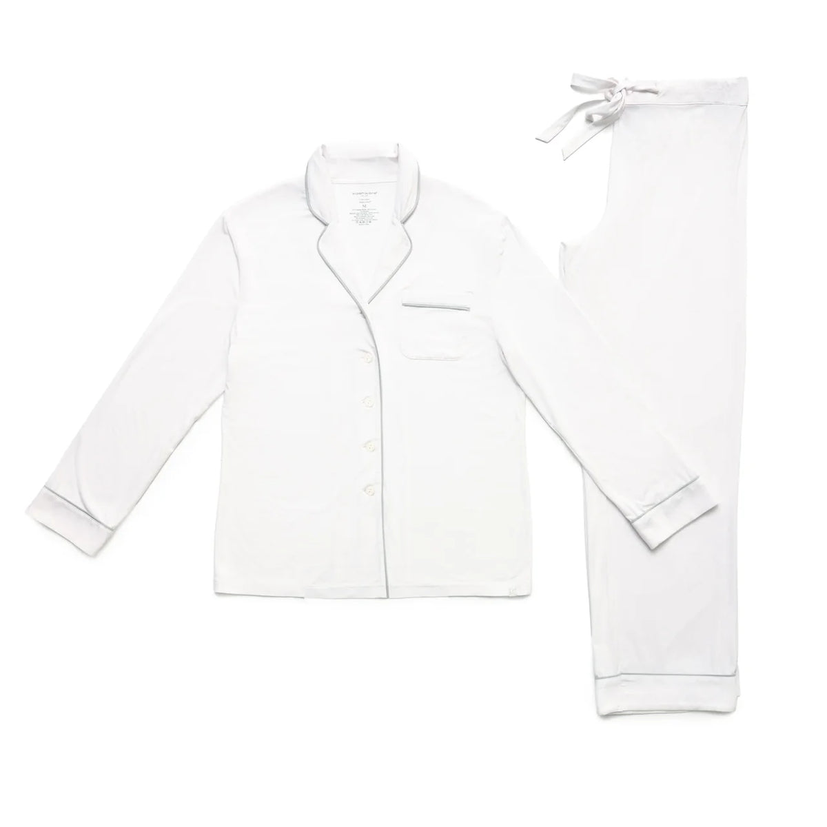 Women's - Collagen Long Pajama Sets - Solid w/ Piping - Beauty Fiber™